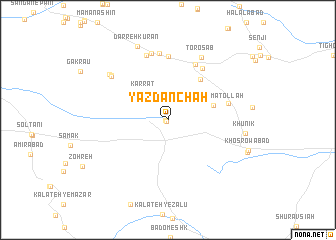 map of Yazdān Chāh