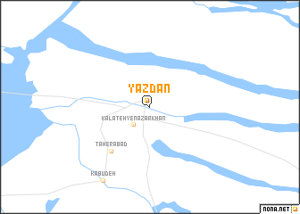 map of Yazdān