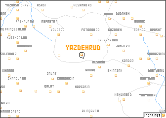 map of Yazdeh Rūd