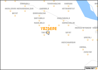 map of Yazdepe