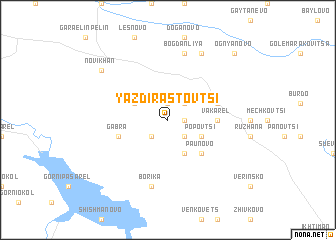 map of Yazdirastovtsi