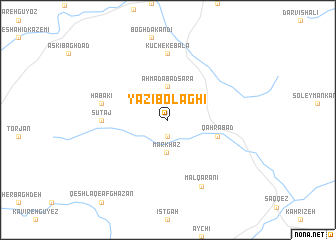 map of Yāzī Bolāghī