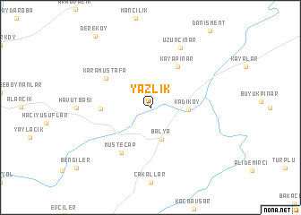 map of Yazlık