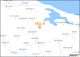 map of Yazlık