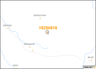map of Yazovaya