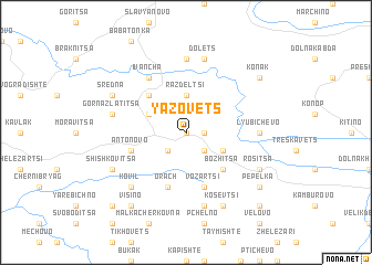 map of Yazovets