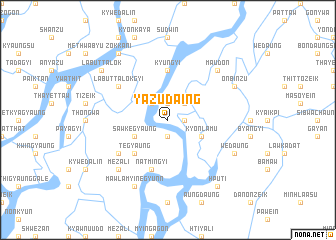 map of Yazudaing