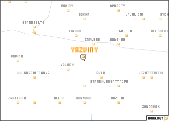 map of Yazviny