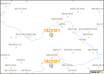 map of Yazviny