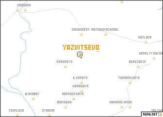 map of Yazvitsevo