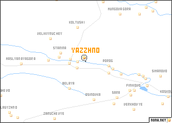 map of Yazzhno