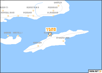 map of Ýdra