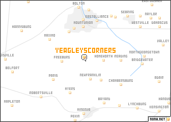 map of Yeagleys Corners