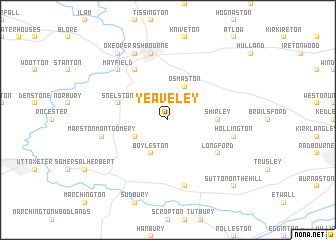 map of Yeaveley