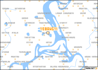 map of Yebawgyi