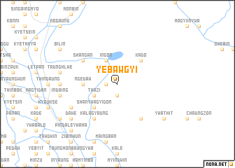 map of Yebawgyi