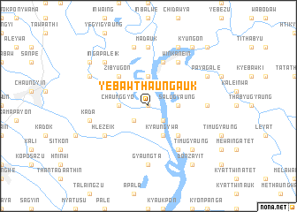 map of Yebawthaung Auk