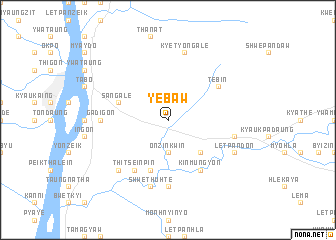 map of Yebaw