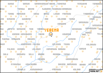 map of Yébéma