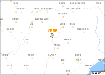 map of Yebé