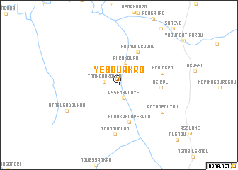 map of Yébouakro