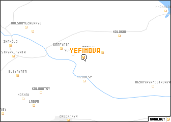 map of Yefimova