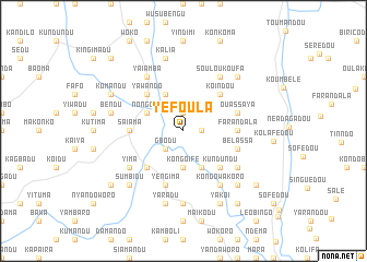 map of Yéfoula