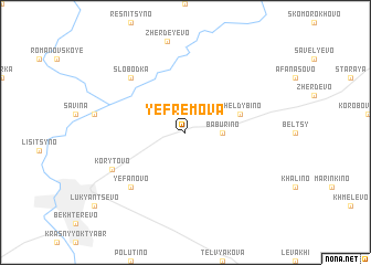 map of Yefremova