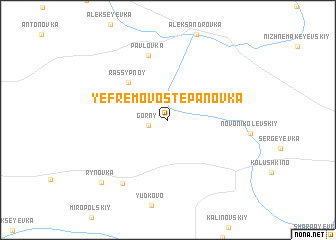 map of Yefremovo-Stepanovka