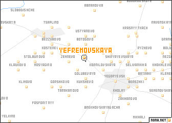 map of Yefremovskaya