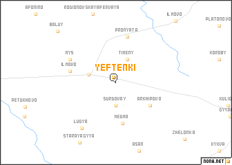 map of Yeftenki
