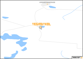 map of Yegindykolʼ