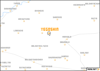 map of Yegoshin