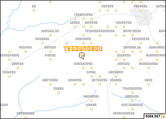 map of Yégounobou