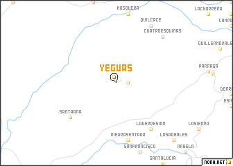 map of Yeguas