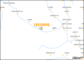 map of Yegyaung