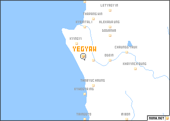 map of Yegyaw