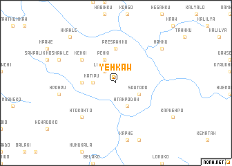 map of Ye-hkaw