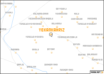 map of Yekān Kahrīz