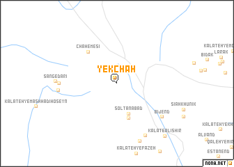 map of Yek Chāh