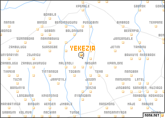 map of Yekezia