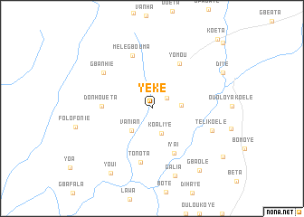 map of Yéké