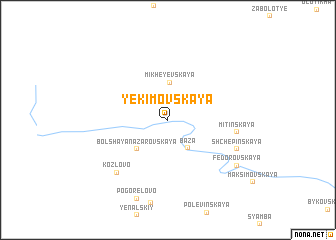 map of Yekimovskaya