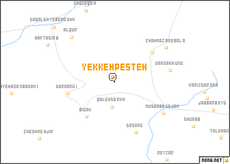 map of Yekkeh Pesteh