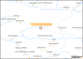 map of Yekkeh Shākh