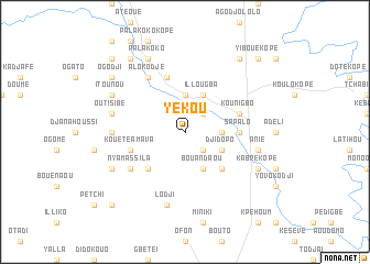map of Yékou