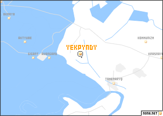 map of Yekpyndy