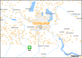 map of Yekrājpur