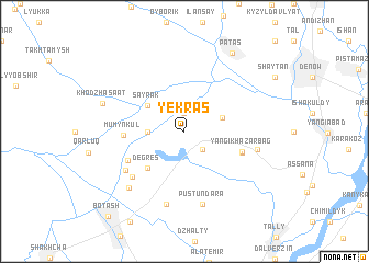 map of Yekras