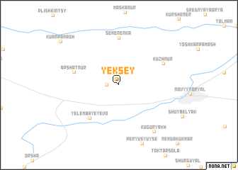 map of Yeksey